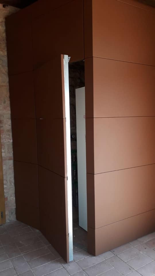 porta in alluminio a scomparsa