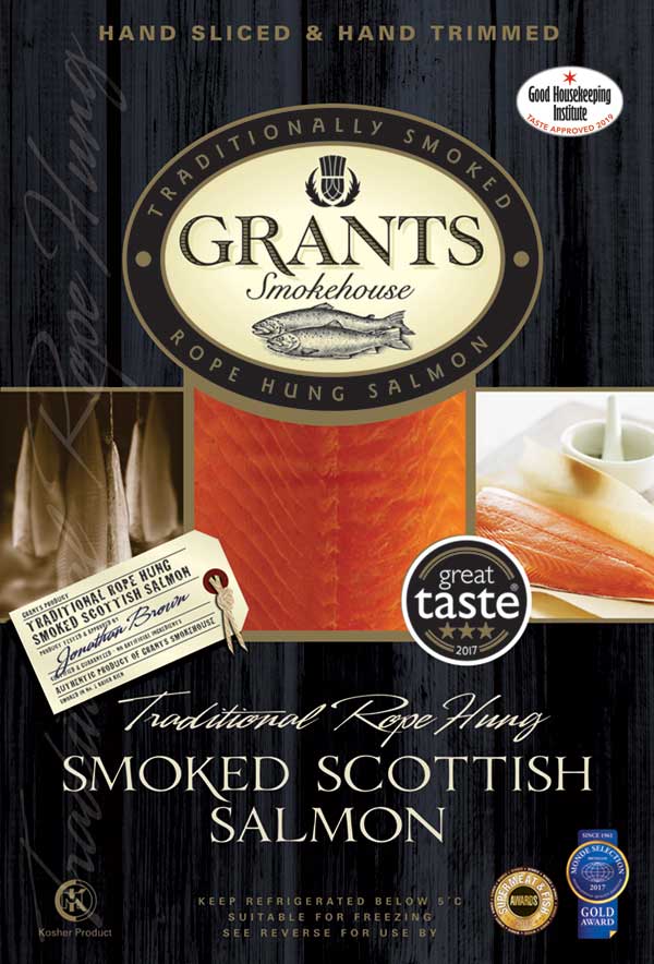 GRANTS TRADITIONAL ROPE HUNG SMOKED SCOTTISH SALMON