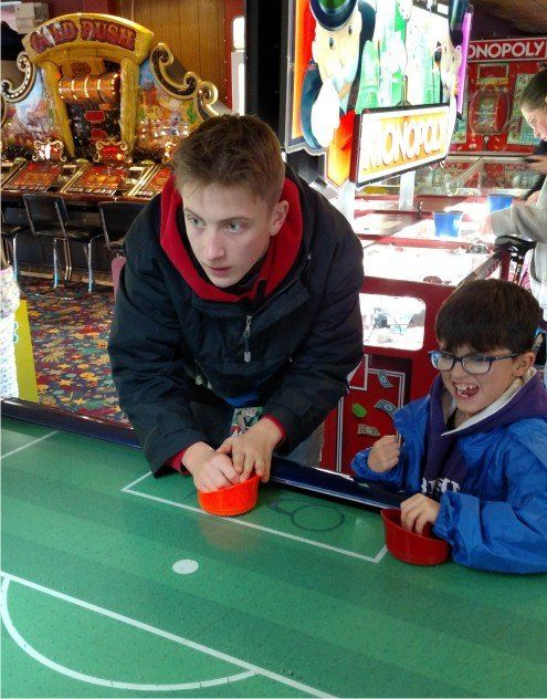 Air Hockey is fun, you can have a family challenge or use it for a first date too!