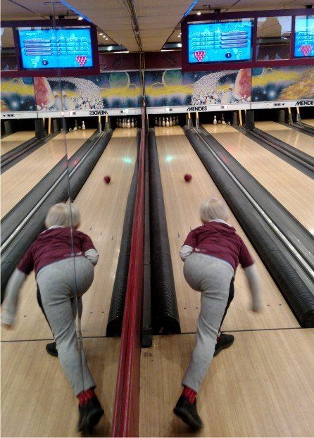 Bowling alley at the Carousel Amusements in Westward Ho! UK, this lane is set up with gutter guards especially to allow children to play bowling