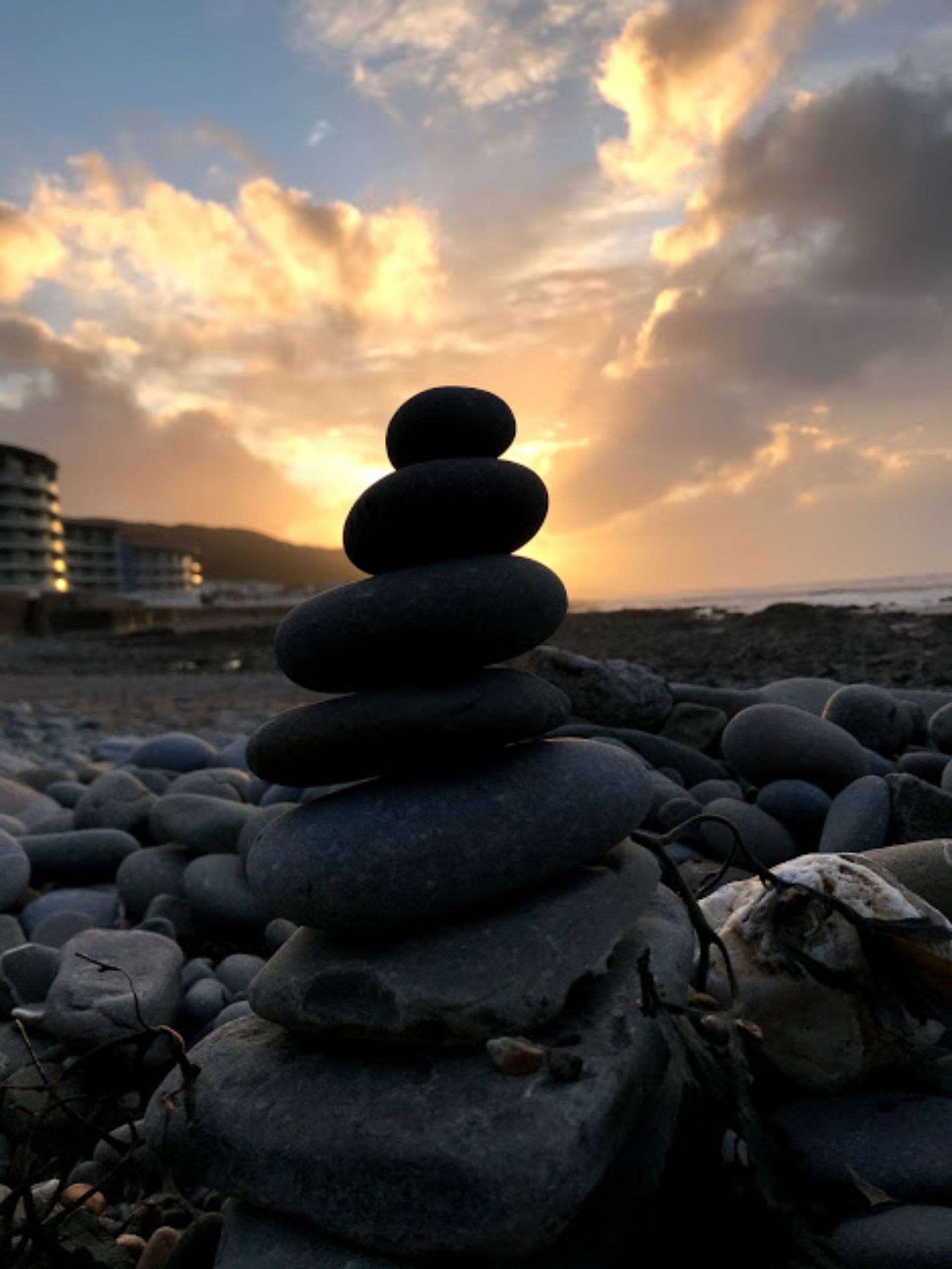 Westward Ho! Beach during a spring sunset