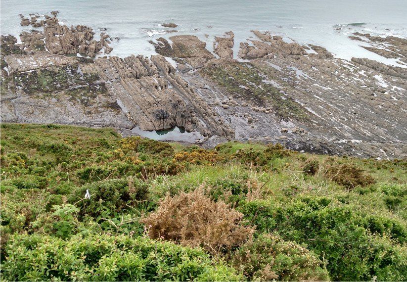 From the old look out you can see Mermaids Pool on the beach below, one of the best views in Westward Ho! Devon
