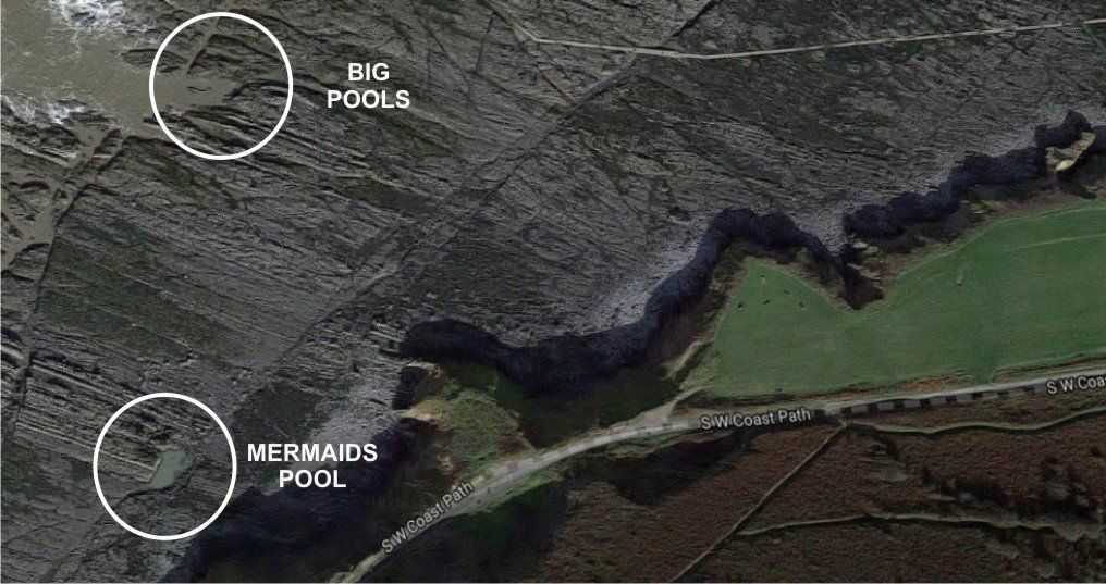 POSITION OF MERMAIDS POOL IN WESTWARD HO! Mermaids Pool and big rock pools are quite close to Westward Ho! while still being a challenging adventure. Rock pooling is a great thing to do when you visit Westward Ho!