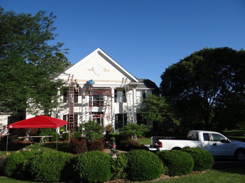 exterior view of a house before repair