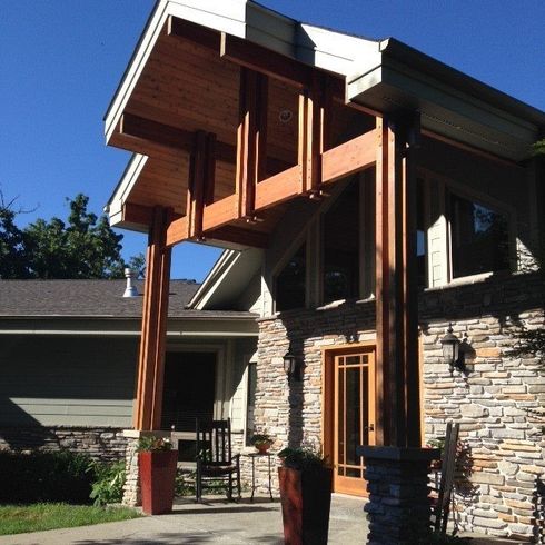 exterior view of a renovated house
