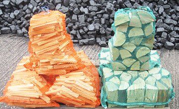 Logs and kindling wood