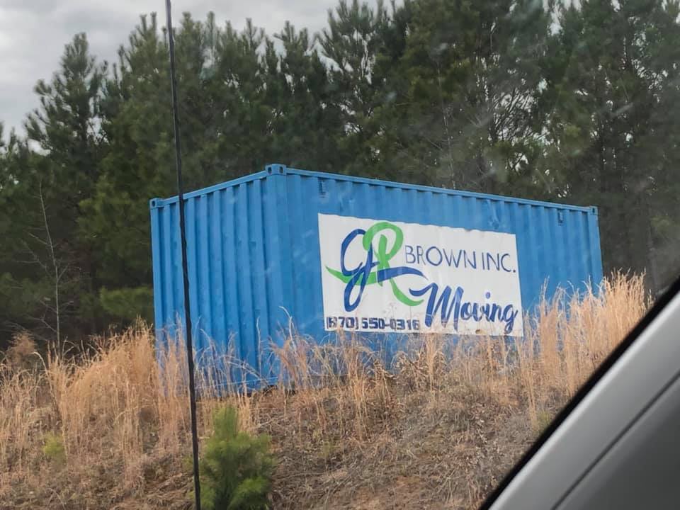 jr brown inc moving container