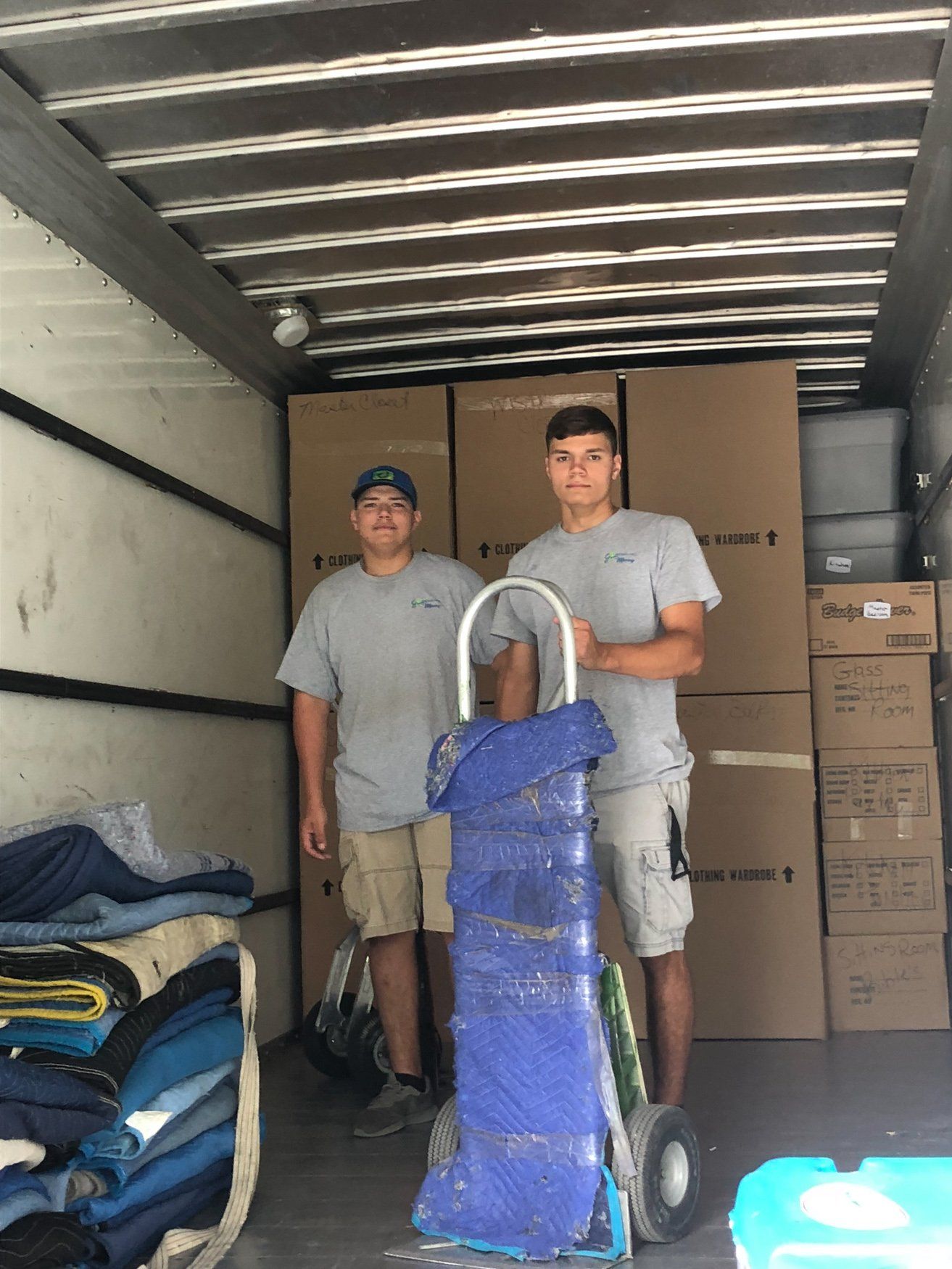 jr brown employees moving restaurant equipment
