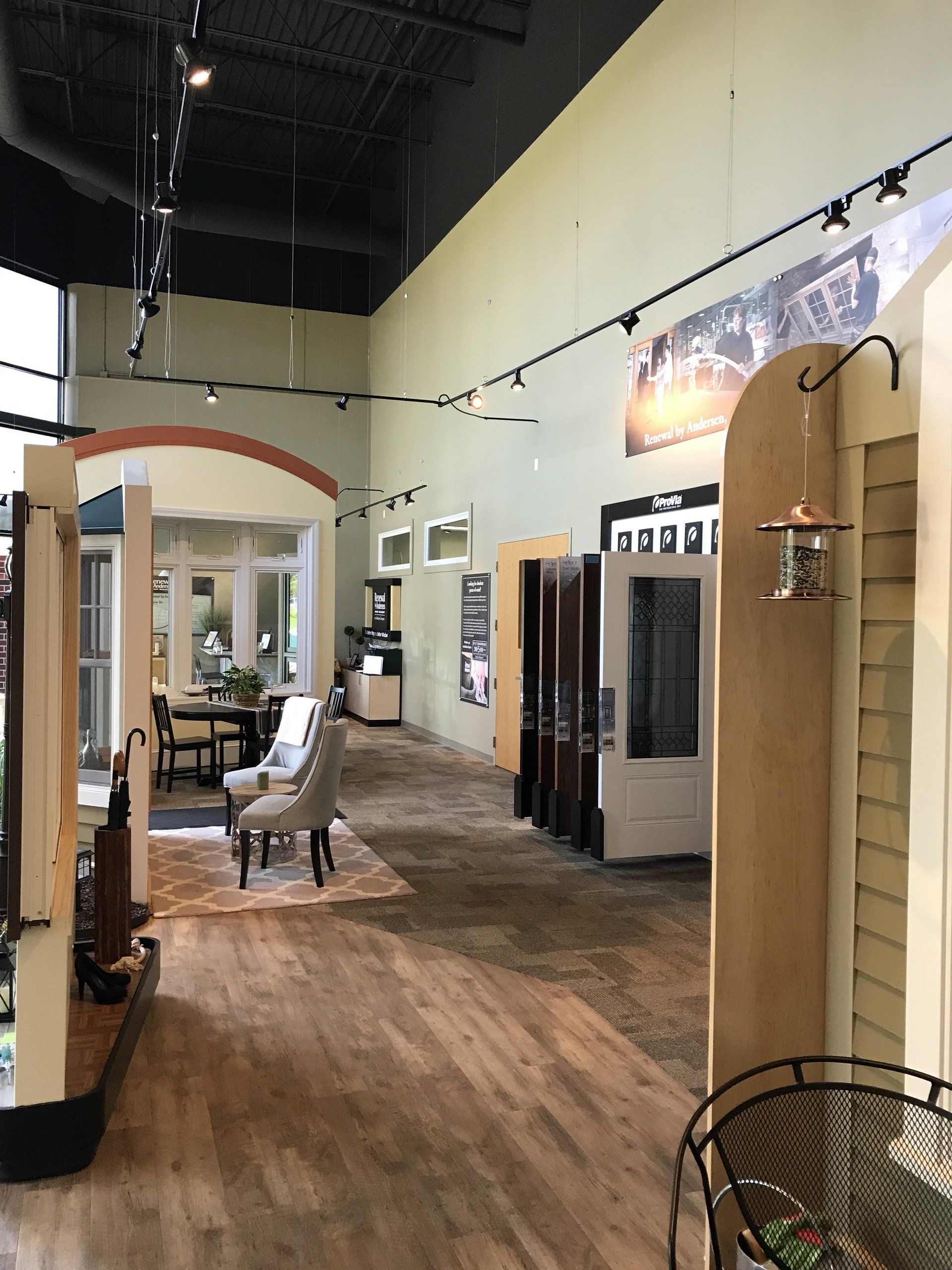 A large room with a lot of furniture in it