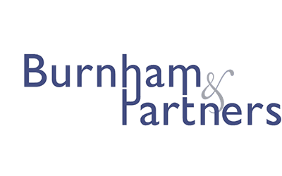 The burnham & partners logo is on a white background.