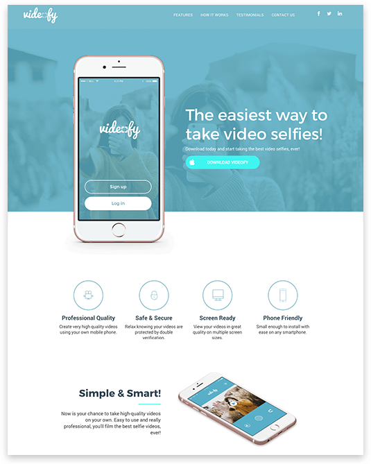 App Website on Desktop in LaunchCMS