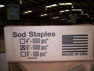 Sod Staples, Sod Pins 6 inch, 8 inch, 10 inch, 12 inch