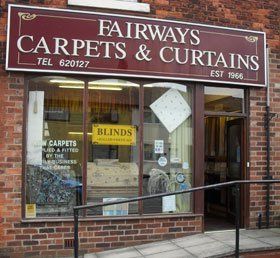 Curtain fitters - Preston, Lancashire - Fairways Carpets - Shopfront. Curtain fitters - Preston, Lancashire - Fairways Carpets - Shopfront.