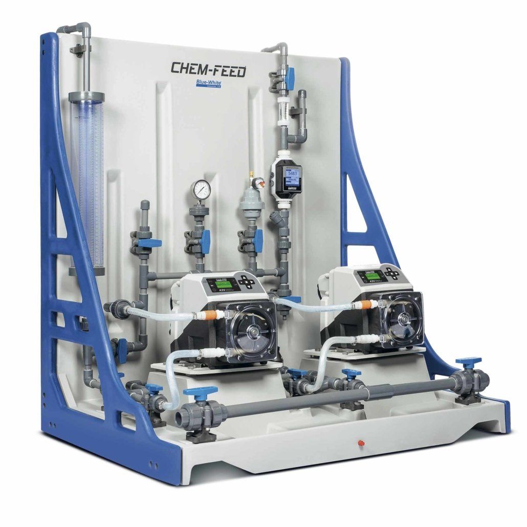 Blue-White CHEM-FEED PLASTIC DUAL SKID