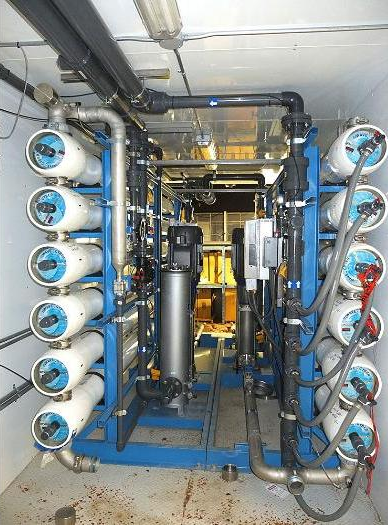 Interior photograph of our Mobile RO/DI Trailers