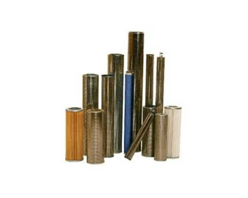 A bunch of different types of metal pipes are stacked on top of each other on a white background.