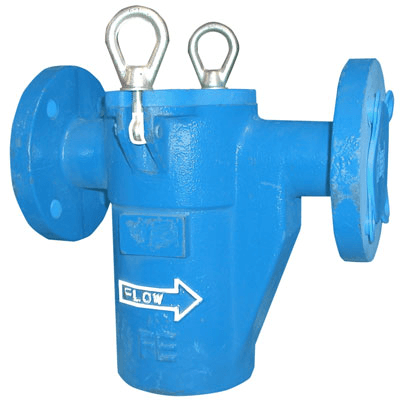 A blue pipe with an arrow pointing to the right that says flow