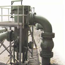 A bunch of pipes are connected to each other in a factory.