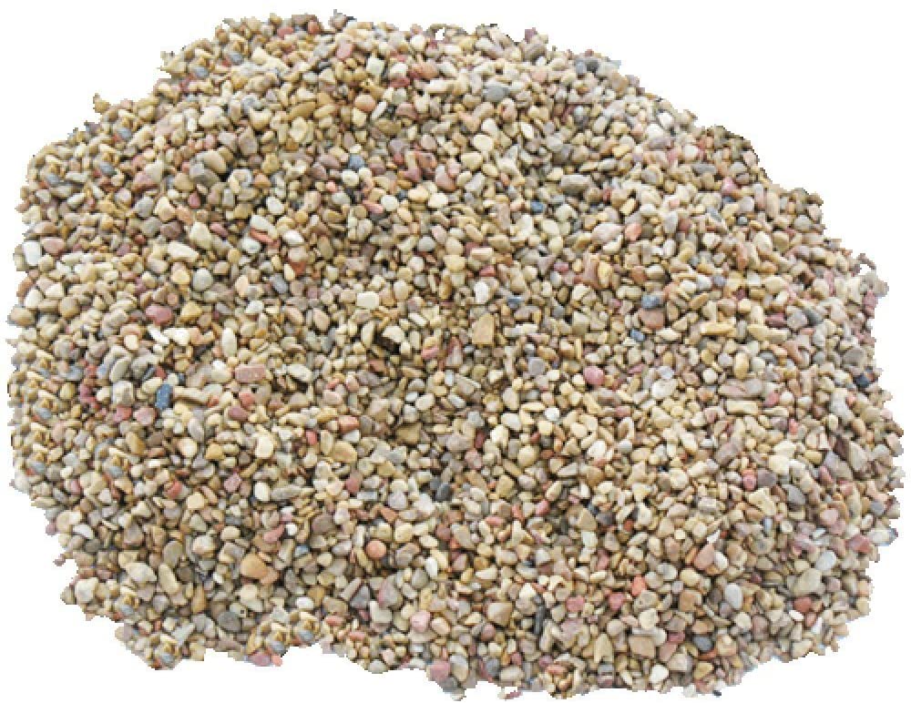 A pile of gravel on a white background