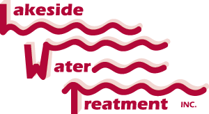 A logo for lakeside water treatment inc.