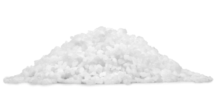 A pile of white rice on a white background.