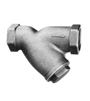 A black and white photo of a strainer on a white background.