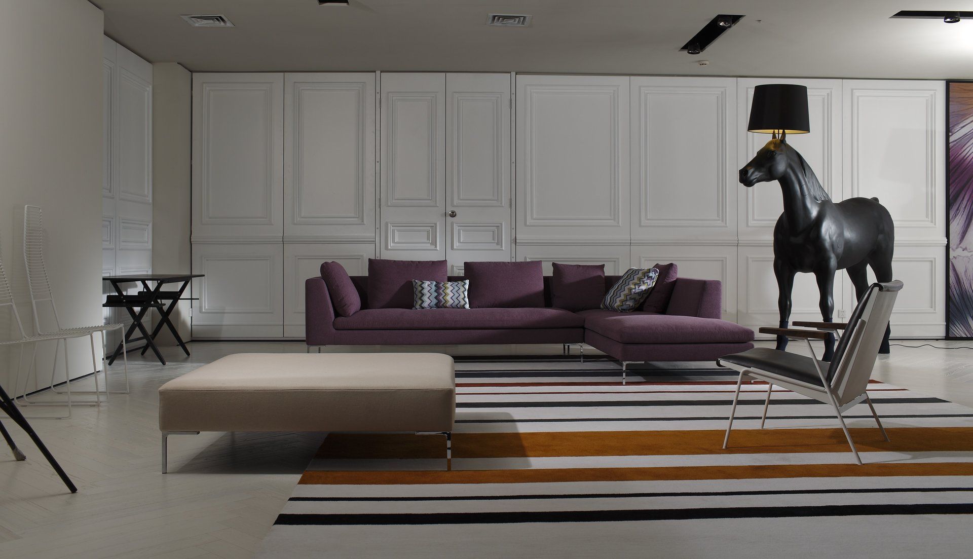 magenta sofa