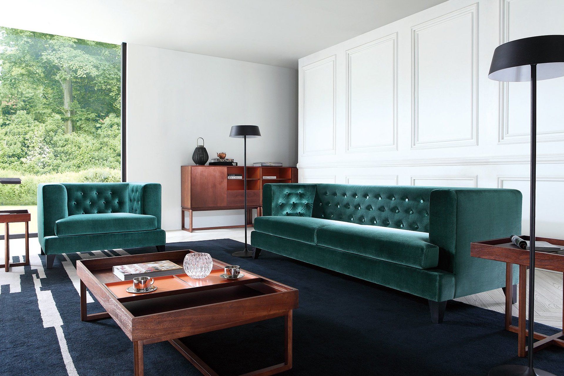 green sofa