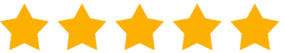 Five gold stars arranged horizontally.