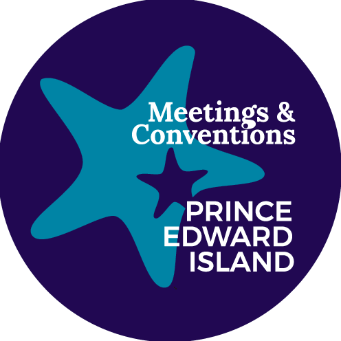 A logo for meetings and conventions prince edward island