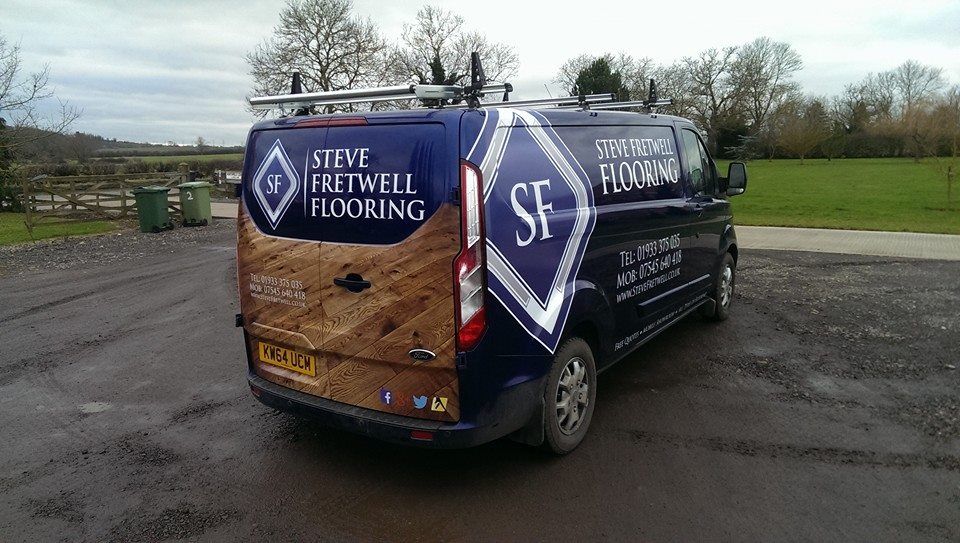 sprint graphics design on SF van