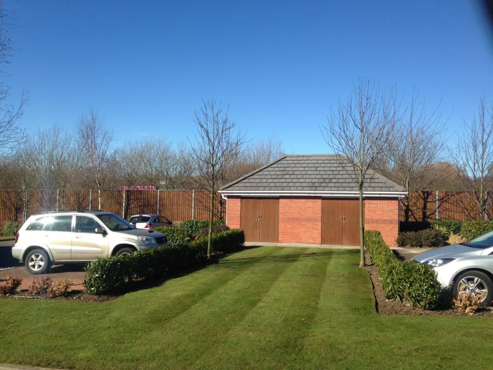 lawn in public area