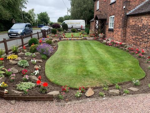 lawn after mowing