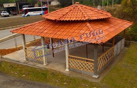 kiosco doble techo prefabricado