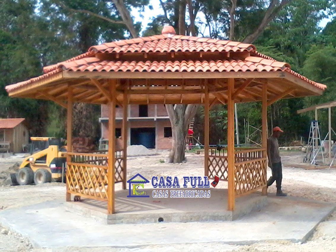 kiosco doble techo madera