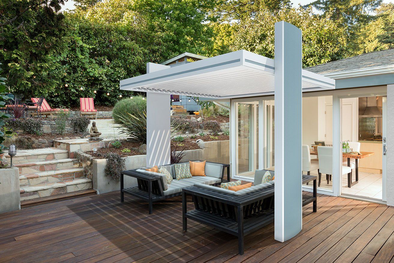 Pergolas bioclimatique distribuée par Trihome