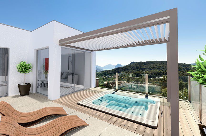 Pergolas bioclimatique distribuée par Trihome