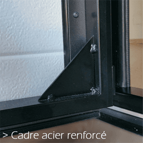 Zoom cadre acier porte de garage autoportée Wedoor