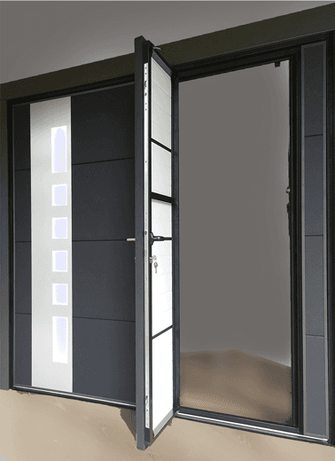 Zoom accès pieton porte de garage autoportée Wedoor