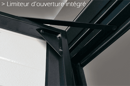 Zoom ouverture porte de garage autoportée Wedoor