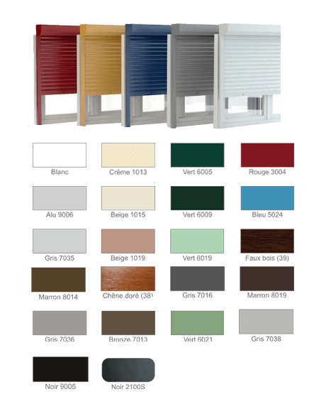Volets roulants coloris