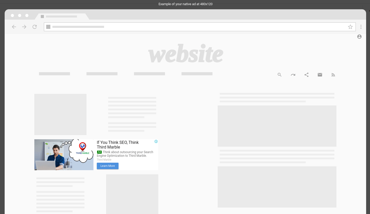 Example of Google Ads display ads on a website Example of Google Ads display ads on a website