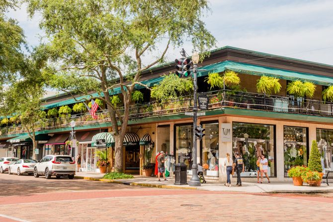 Park Avenue in Downtown Winter Park Florida