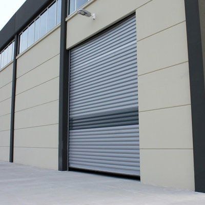 Grey factory door