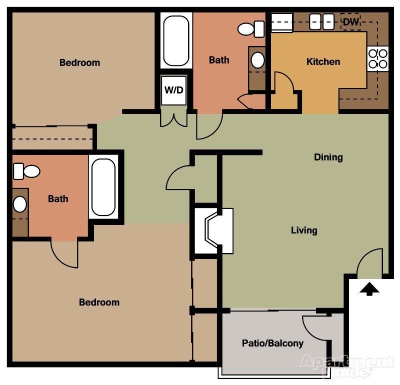 2 bedroom 2 bath
