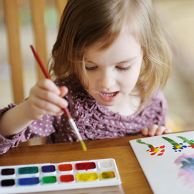 child painting