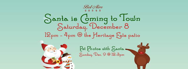 Santa is coming to town on saturday december 8