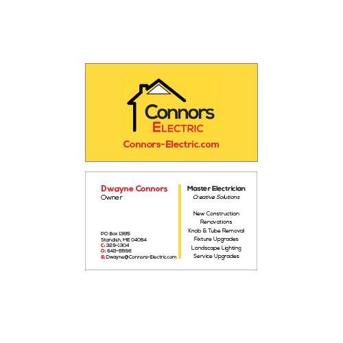 Electrician Business Card Design