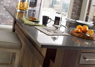 Storm Grey Residential Kitchen — Countertops in Lake Zurich, IL Storm Grey Residential Kitchen — Countertops in Lake Zurich, IL