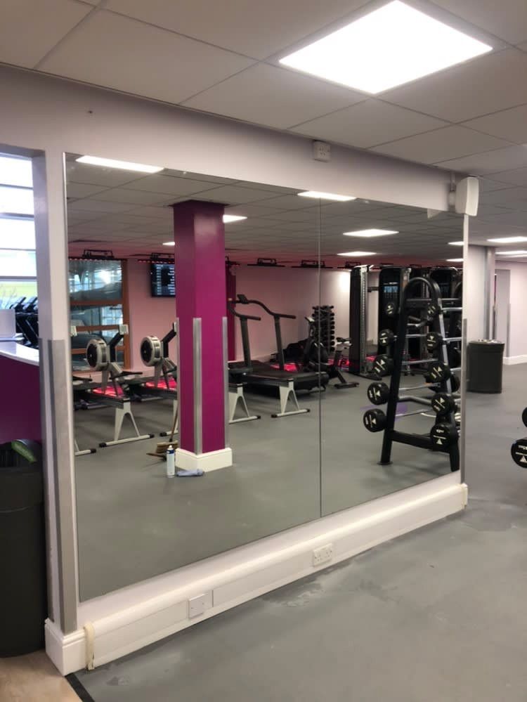 Large mirrors fitted in gym